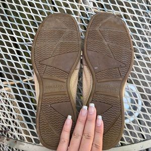 Sperry gold sparkle boat shoes